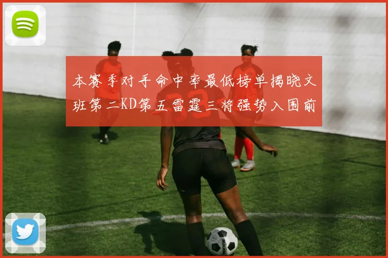 本赛季对手命中率最低榜单揭晓文班第二KD第五雷霆三将强势入围前十